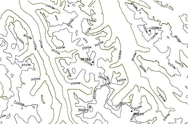 Mountain peaks around Mount Woolley