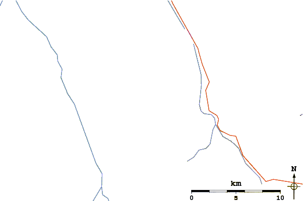 Roads and rivers around Mount Woolley