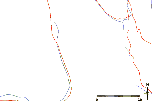 Roads and rivers around Mount Worthington