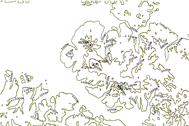 Mountain peaks around Mount Wrangell