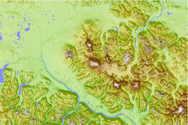 Surf breaks located close to Mount Wrangell