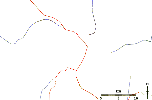 Roads and rivers around Mount Wutai or Qingliang Shan (五台山)