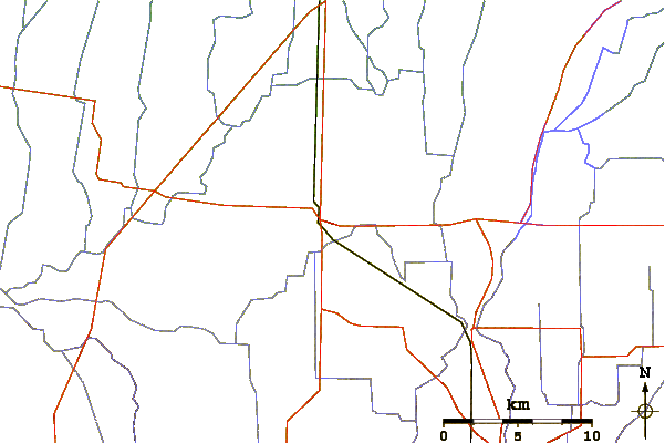 Roads and rivers around Mount Wycheproof