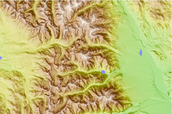 Surf breaks located close to Mount Yale