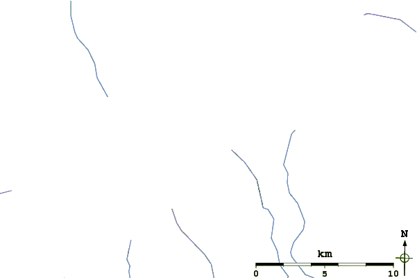 Roads and rivers around Mount Yantarni