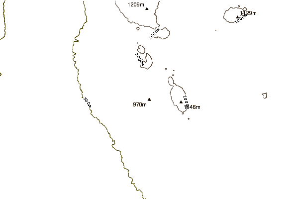 Mountain peaks around Mount Yosifon