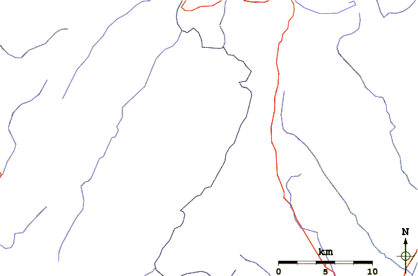 Roads and rivers around Mount Youngal