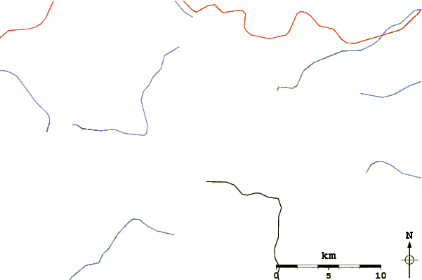 Roads and rivers around Mount Yuniishikari