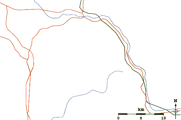 Roads and rivers around Mount Zealand