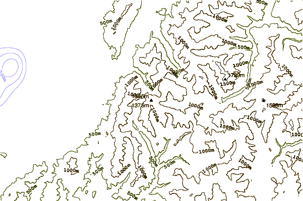 Mountain peaks around Mount-Zetland (Wangapeka Track)