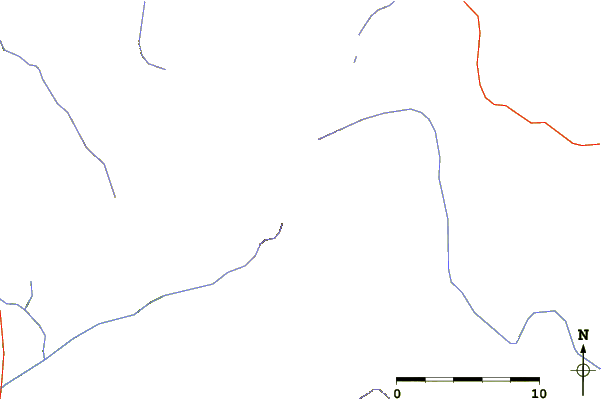 Roads and rivers around Mount Zirkel