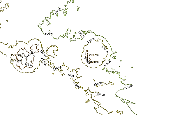 Mountain peaks around Mount Zulia