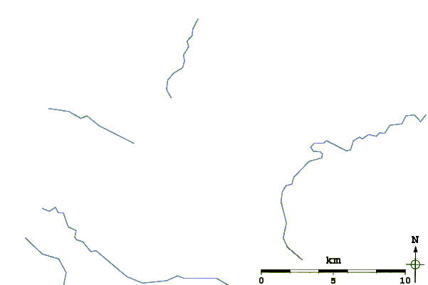 Roads and rivers around Mount Ugashik-peulik