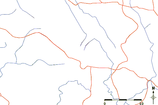 Roads and rivers around Mourgana