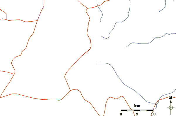 Roads and rivers around Mousa Ali