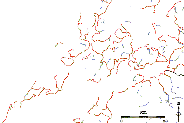 Roads and rivers around Møysalen