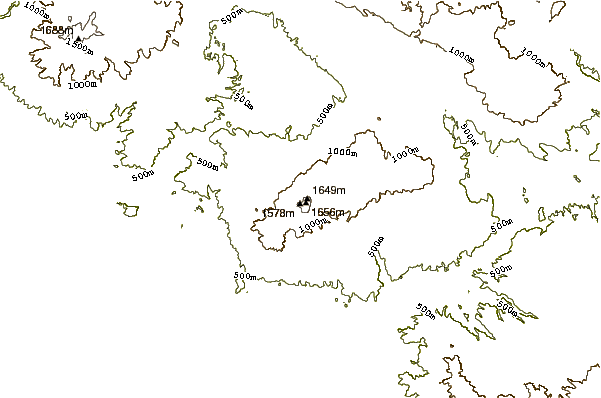 Mountain peaks around Moyuta