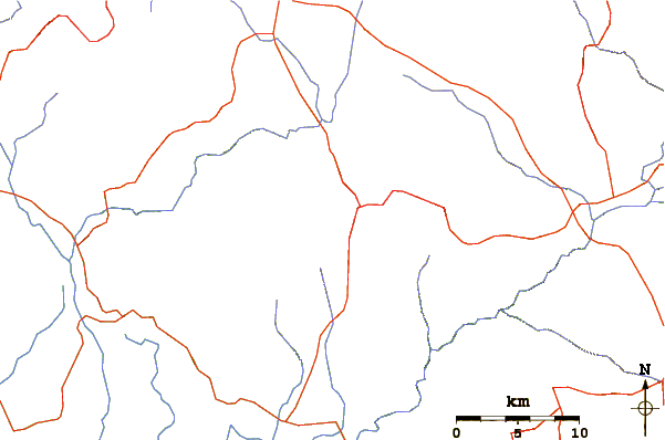 Roads and rivers around Moyuta