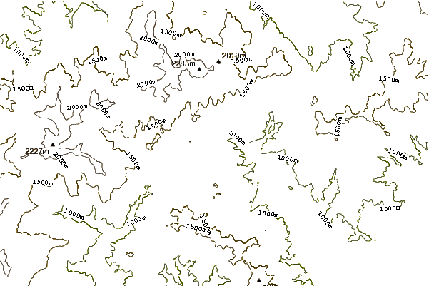 Mountain peaks around Mt Ashland