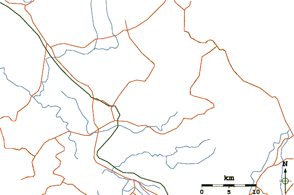 Roads and rivers around Mt Asog or Iriga