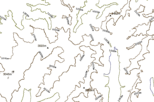 Mountain peaks around Mt Aylmer