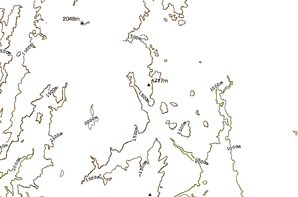 Mountain peaks around Mt Bellender Kerr