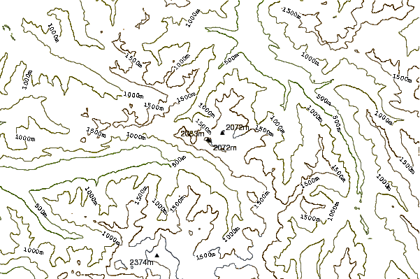 Mountain peaks around Mt Carrie