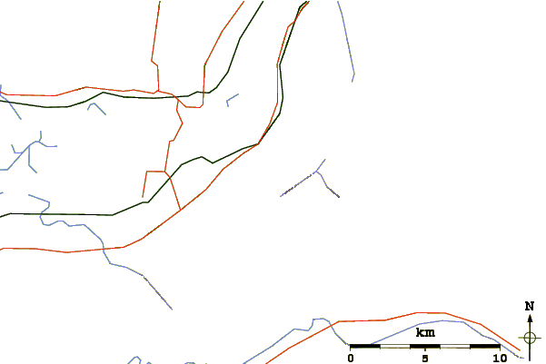 Roads and rivers around Mt Cheam