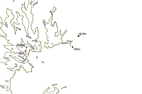 Mountain peaks around Mt Cougal