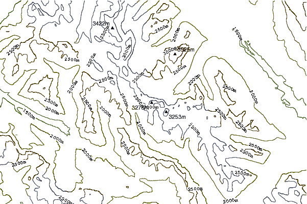 Mountain peaks around Mt Deltaform