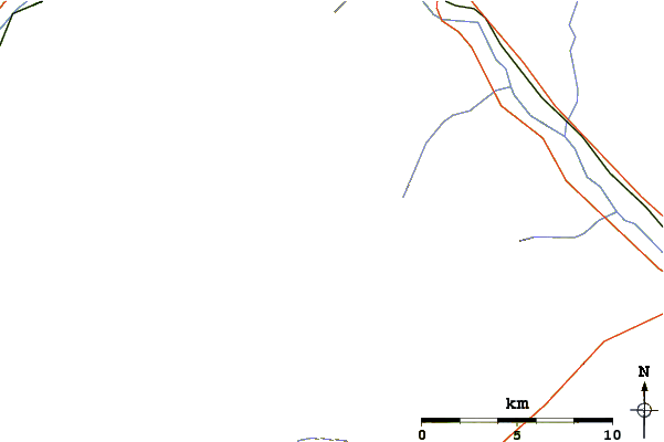 Roads and rivers around Mt Deltaform