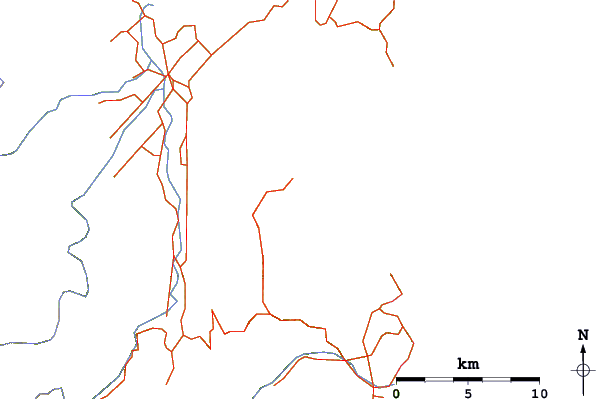 Roads and rivers around Mount Evans (Abel Tasman)