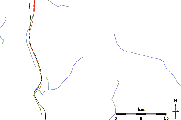 Roads and rivers around Mt Garibaldi