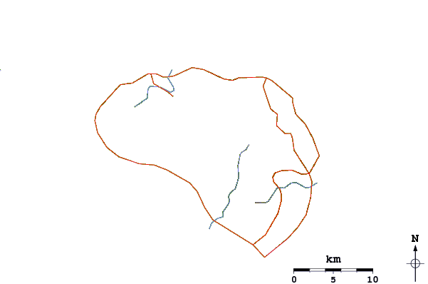 Roads and rivers around Mt Guiting-Guiting