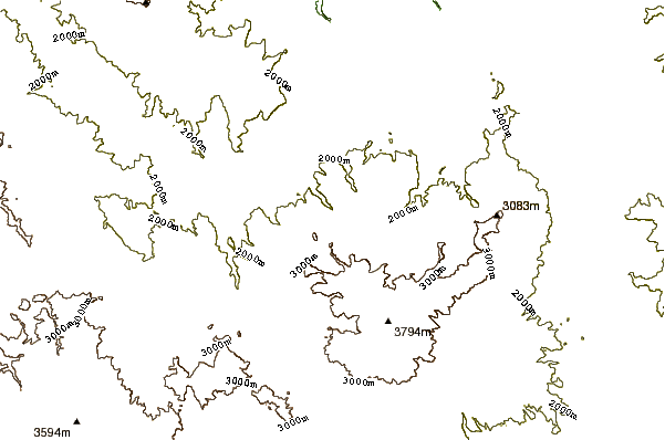 Mountain peaks around Mt Hagen