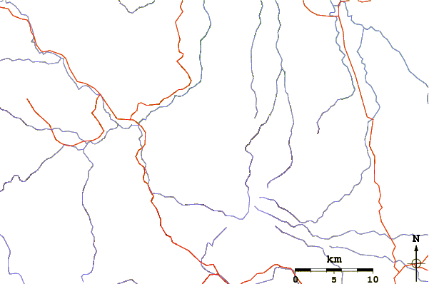 Roads and rivers around Mt Hagen