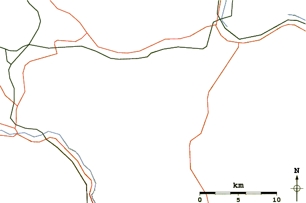 Roads and rivers around Mt Jefferson