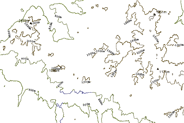 Mountain peaks around Khuiten Uul or Huithen