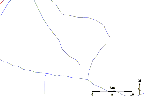 Roads and rivers around Khuiten Uul or Huithen