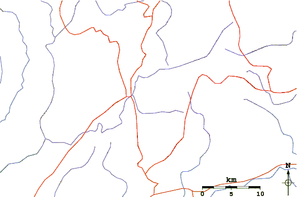 Roads and rivers around Mt Logaina