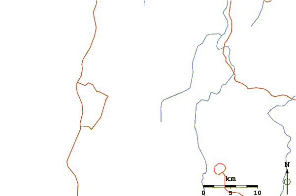 Roads and rivers around Mt Madias