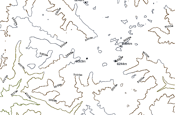 Mountain peaks around Mt Rubal Kang