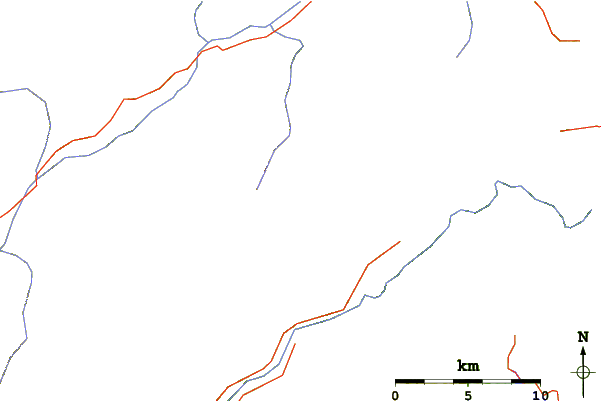 Roads and rivers around Mt Tapuaenuku (Kaikouras)