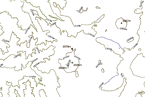 Mountain peaks around Mt Yoran