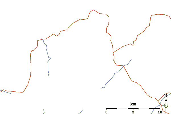 Roads and rivers around Muckish