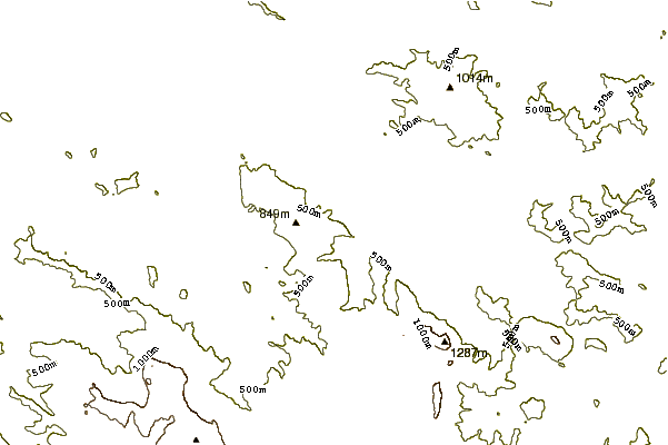 Mountain peaks around Mugarra