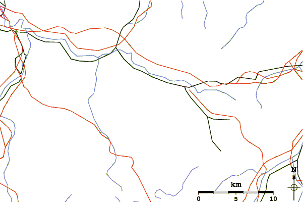 Roads and rivers around Mugarra