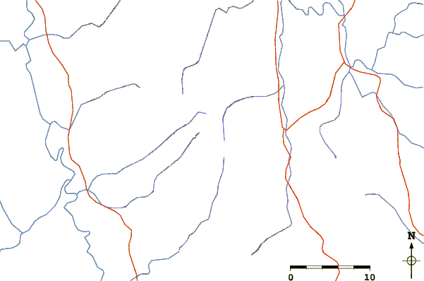 Roads and rivers around Mulayit Taung