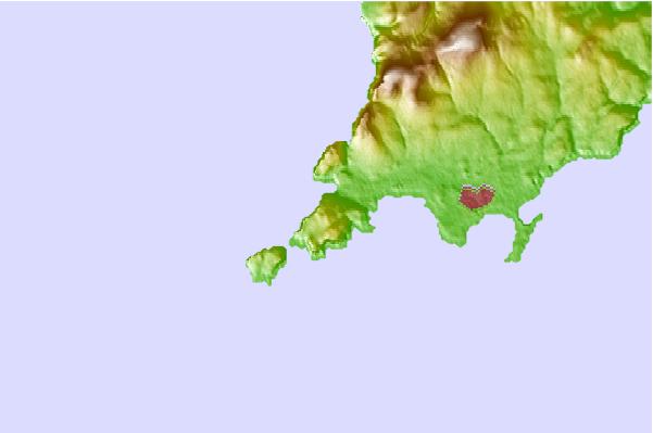 Surf breaks located close to Mull Hill