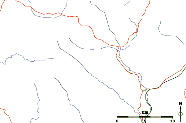 Roads and rivers around Mullacor